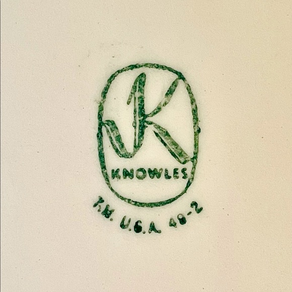 VINTAGE KNOWLES T.M. USA 49-2, OVAL SERVING PLATE… - Picture 2 of 5